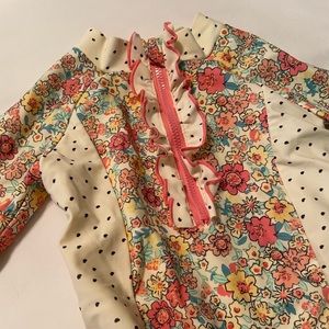 Jessica Simpson toddler swimsuit/bathing suit 2T one piece with headband